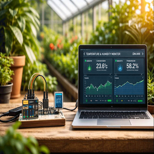 پروژه مانیتورینگ آنلاین دما و رطوبت