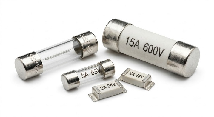راهنمای انتخاب جریان فیوز + تفاوت فیوز شیشه‌ای، گچی و SMD