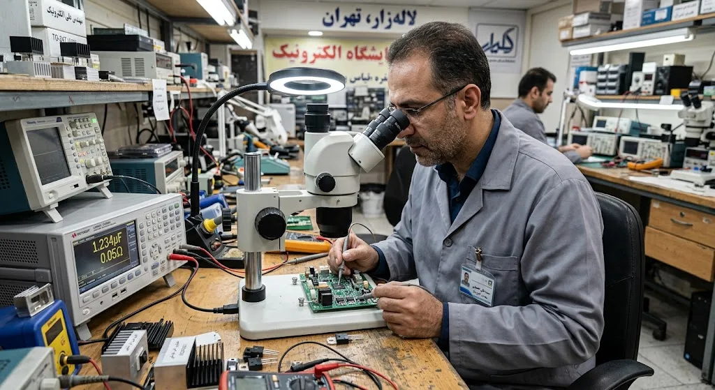 تست و بررسی تخصصی فونت، پد و مقاومت درایو ماسفت و IGBT صنعتی در کارگاه الکترونیک در تهران