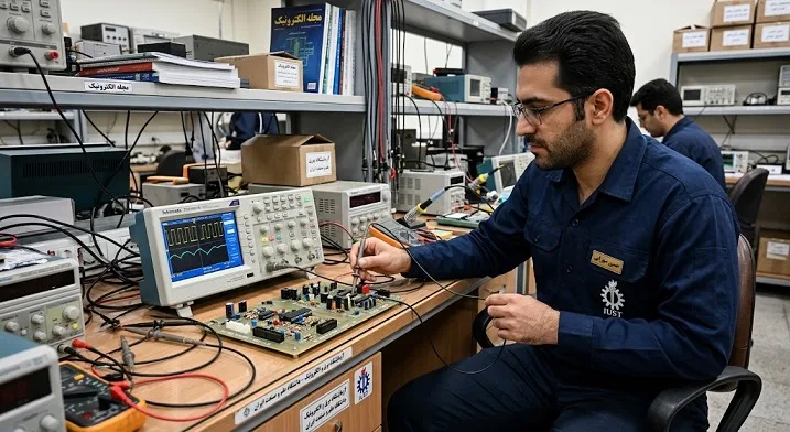 تحلیل سیگنال‌های دیجیتال PWM و شکل‌موج‌های ولتاژی صنعتی با اسیلوسکوپ دیجیتال حافظه‌دار در کارگاه مهندسی برق