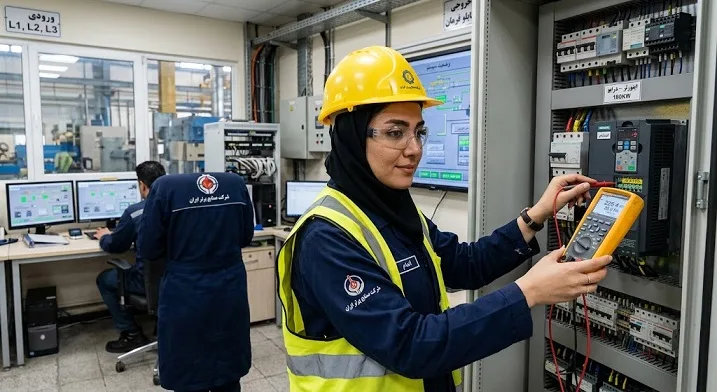 اندازه‌گیری دقیق ولتاژ و جریان خروجی درایو VFD با مولتی‌متر True RMS مجهز به فیلتر پایین‌گذر (LPF) در محیط صنعتی